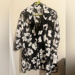 Black and White‎ Floral Women's Jacket